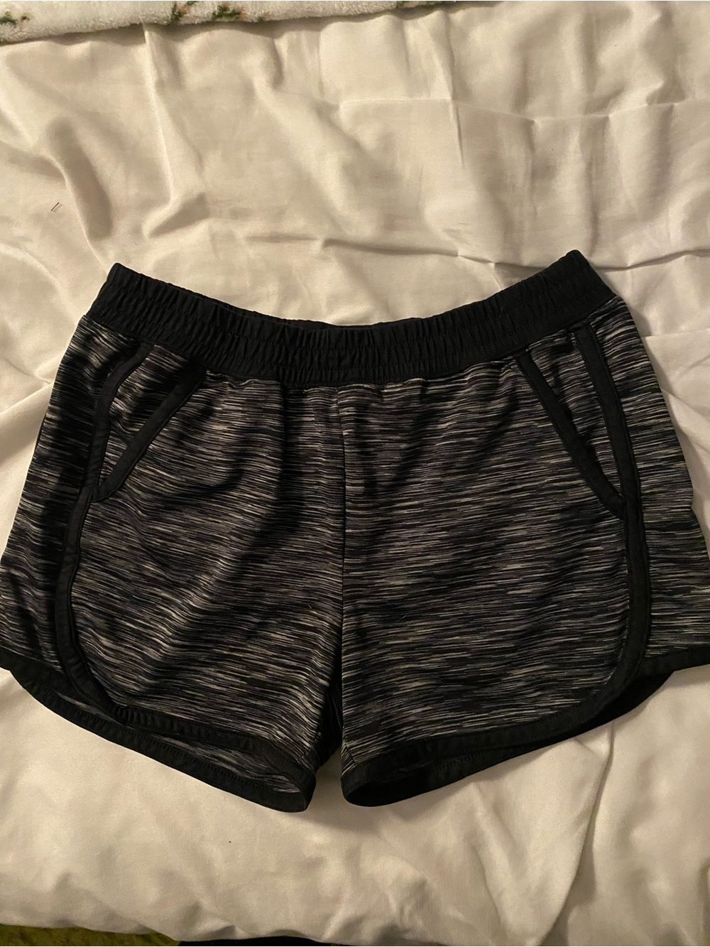 black heather athletic shorts